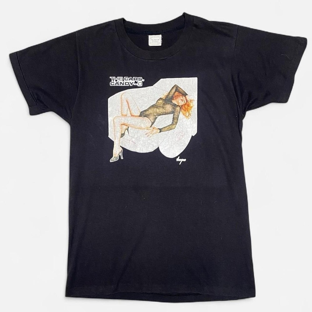 Vintage 1980 The Cars Candy-O Rock Band black tShirt